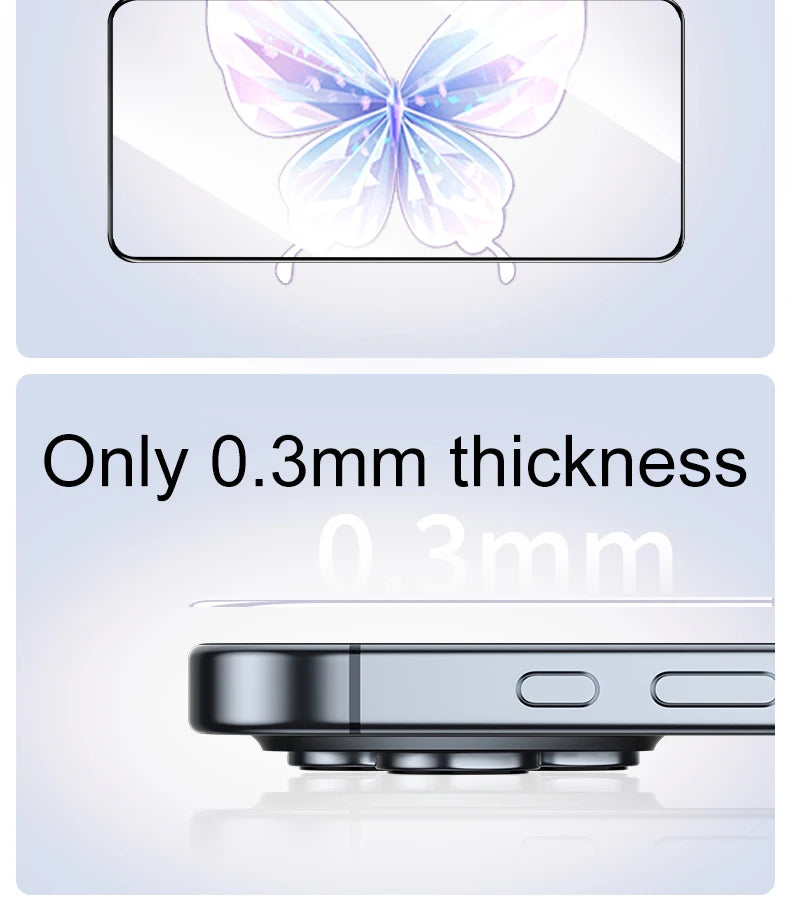 2PCS Dust Free Installation Tempered Glass For iPhone 16 15 14 13 12 11 Pro Max Plus Mini Screen Protector Full Protective Film