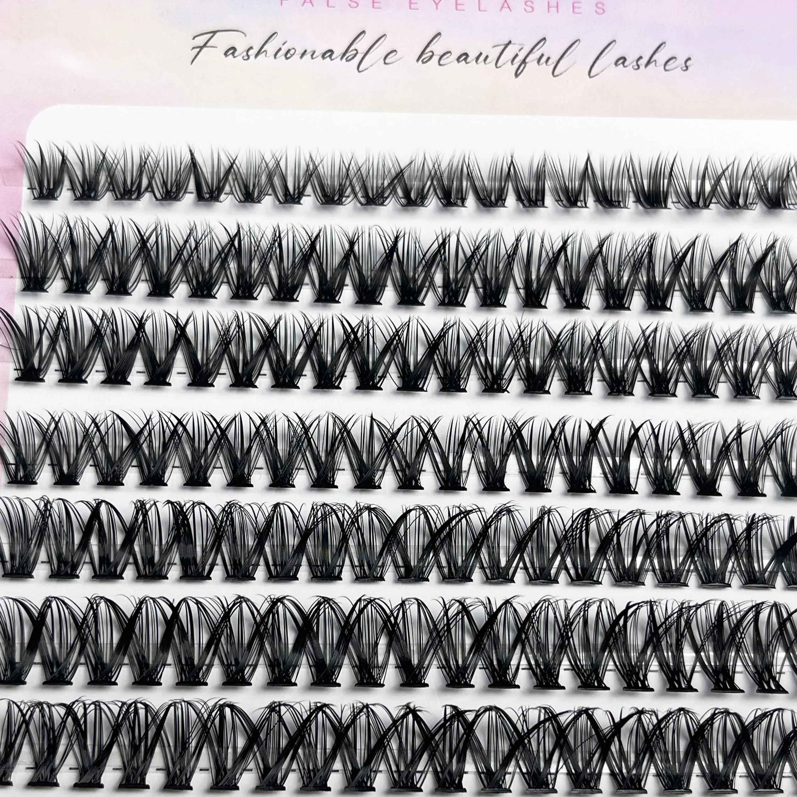 30D/40D/60D/80D Individual Lashes bunches DIY Natural Eyelash Extension 200 Cluster 3D Russia Volume Natural Mink Lashes makeup