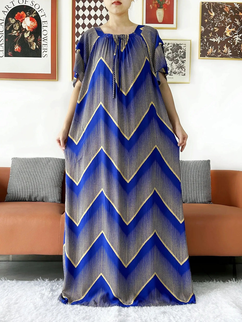 2024 New Muslim Dubai Abaay Women Cotton Dress With Big Scarf For Women Maxi Summer Short Sleeve Loose African Abaya Clothing