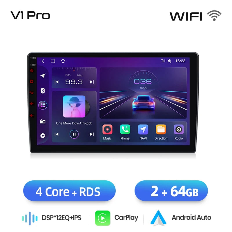 Junsun Wireless CarPlay Car Radio For Jeep Grand Cherokee II WJ 1998-2004 Android Auto RDS 4G WiFi Car Intelligent System