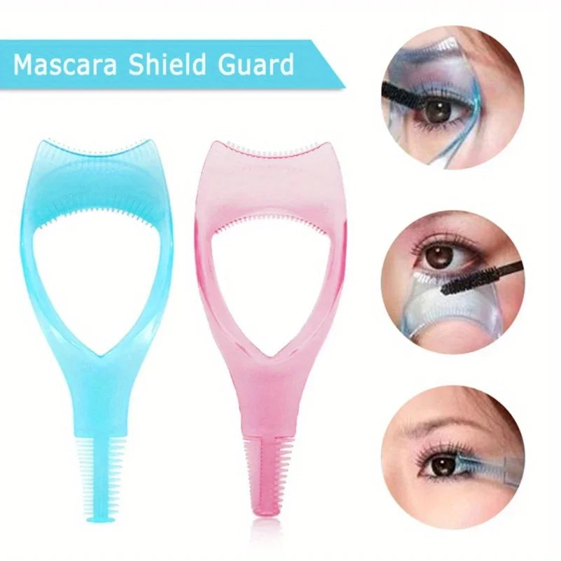3-in-1 Novelty Applicator Brush Mascara Guide - Multifunction Eyelash Styling, Curling, and Defining - Easy to Use