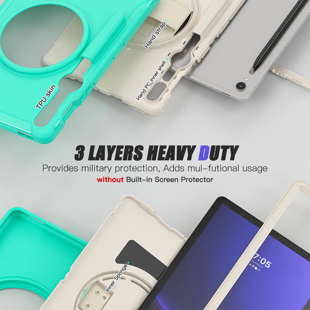 Case For Galaxy Tab S10 Lite S9 FE S8 S7 SM-X400 406 X520 526 X710 716 X510 516 700 706 T870 875 Cover For S6 10.5 2019 T860 865