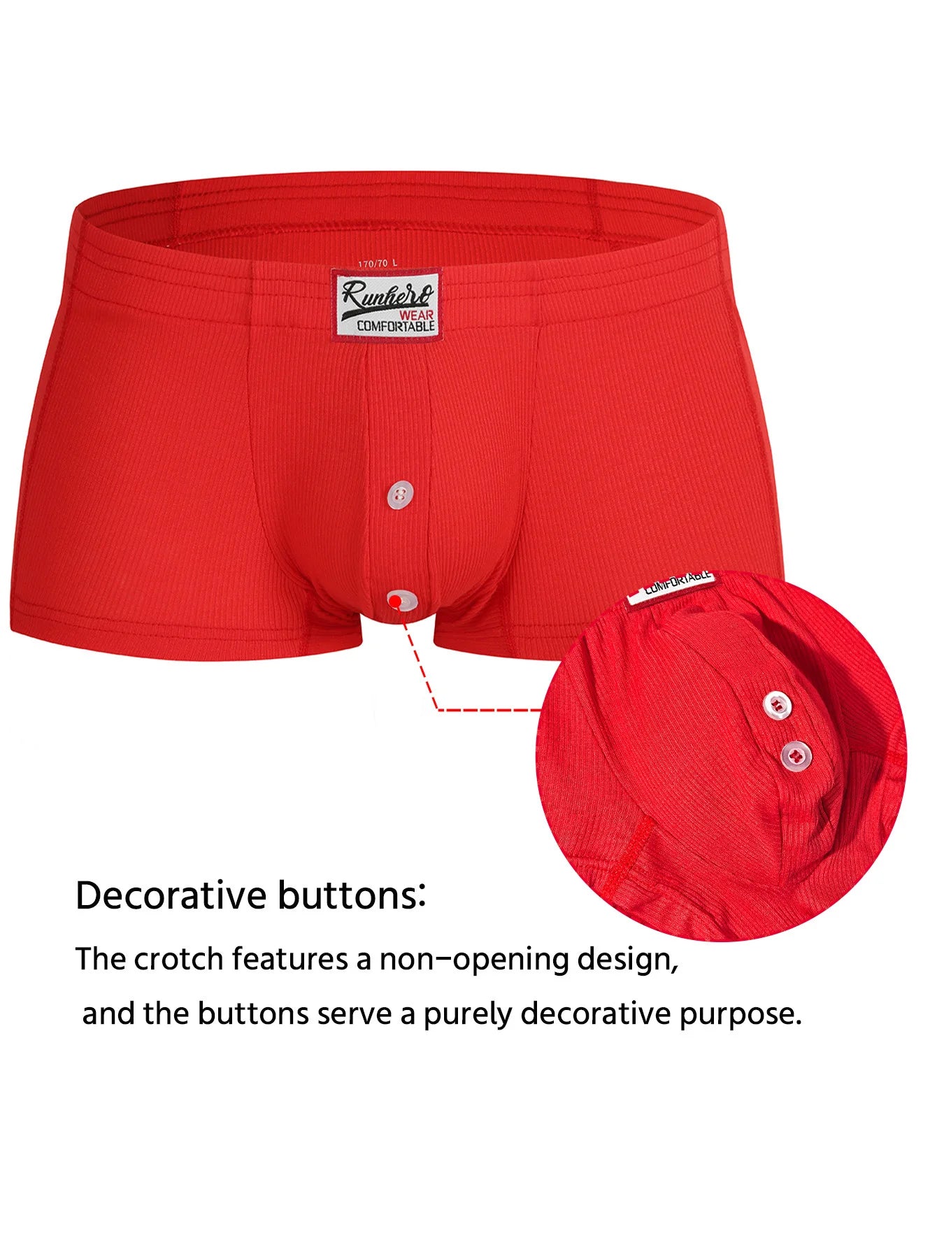 Mens Boxers Sexy Low-waist Underwear New Arrivals U Convex Pouch Button Underpants Boxershorts Male Panties Boxer