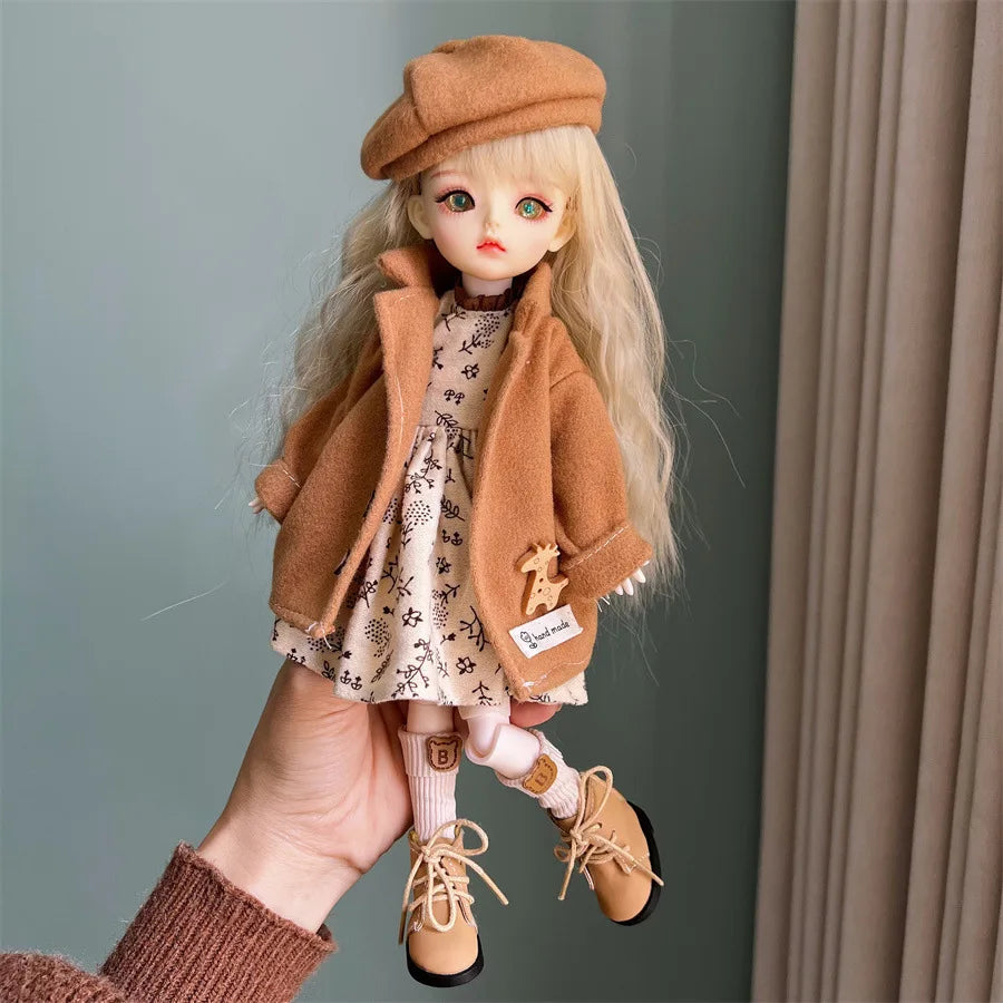 2025 New Winter Clothes 6 Points BJD Doll Dress Up Suit 30cm Doll Decorative Clothing Jacket Dress Only Clothing