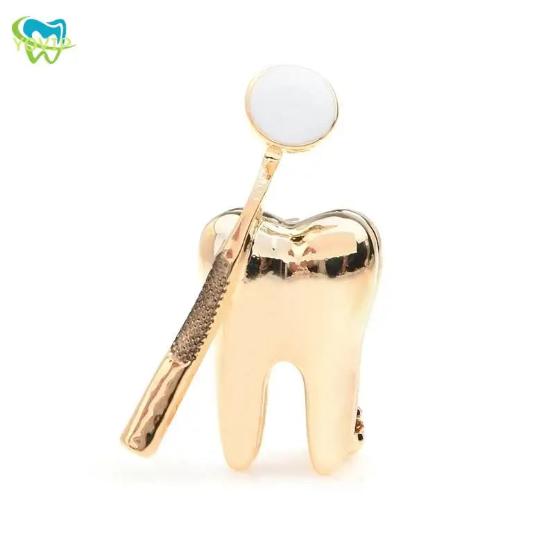 Tooth Shape Cute Medical Brooch Pin For Dentist Doctor Nurse Lapel Backpack Badge Pins Jewelry Gift Accessories