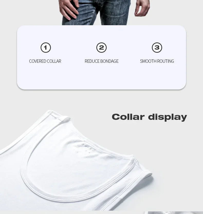 5PCS Men's summer trendy slim-fit hurdling style, modal, wearing a white undershirt underneath, men's tight-fitting