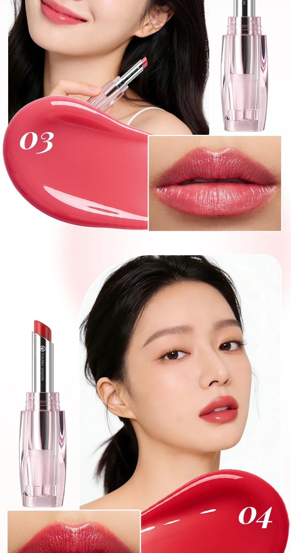 5 Colors Nourishing Light Lipstick Long Lasting Colors Easy to Apply Lip Moisturizing lip balm lip care
