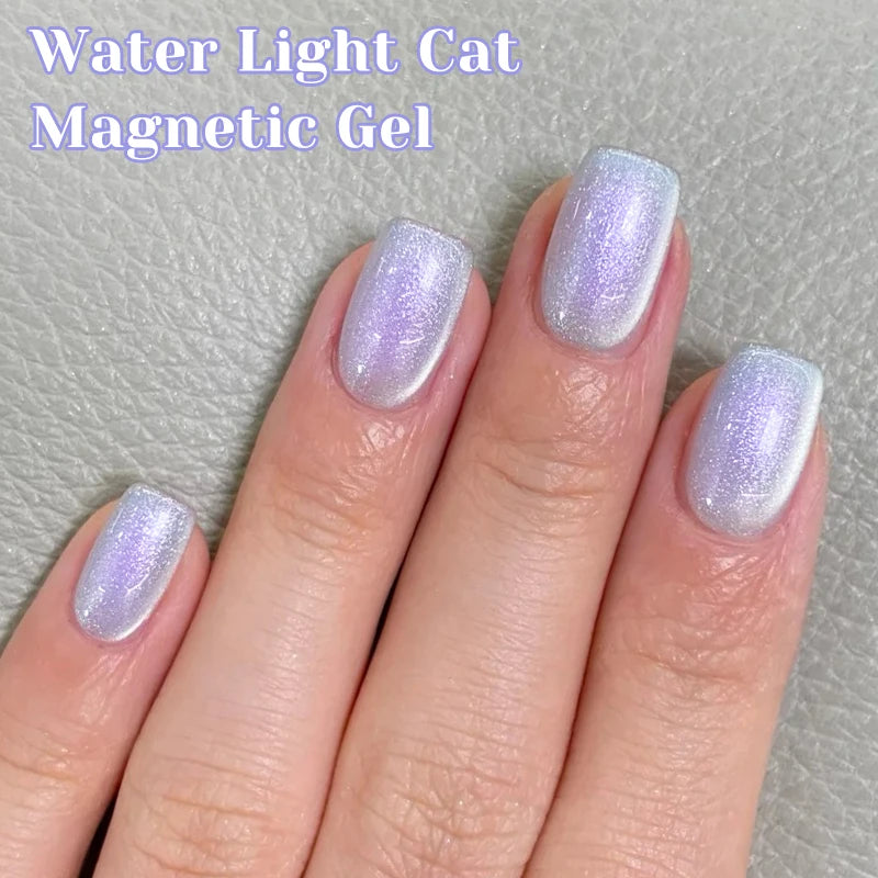 NICOLE DIARY Glass Beads Cat Magnetic Gel Nail Polish Spring Summer Gel Nail Sparkly Gel Varnish Soak off Nail Manicure Art
