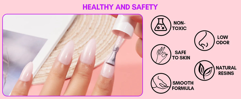 Makartt Gel Nail Polish, Natural Nude Jelly Pink Milky White Red Glitter Gel Polish 6PCS Summer 8ML Soak Off UV LED Gel Polish
