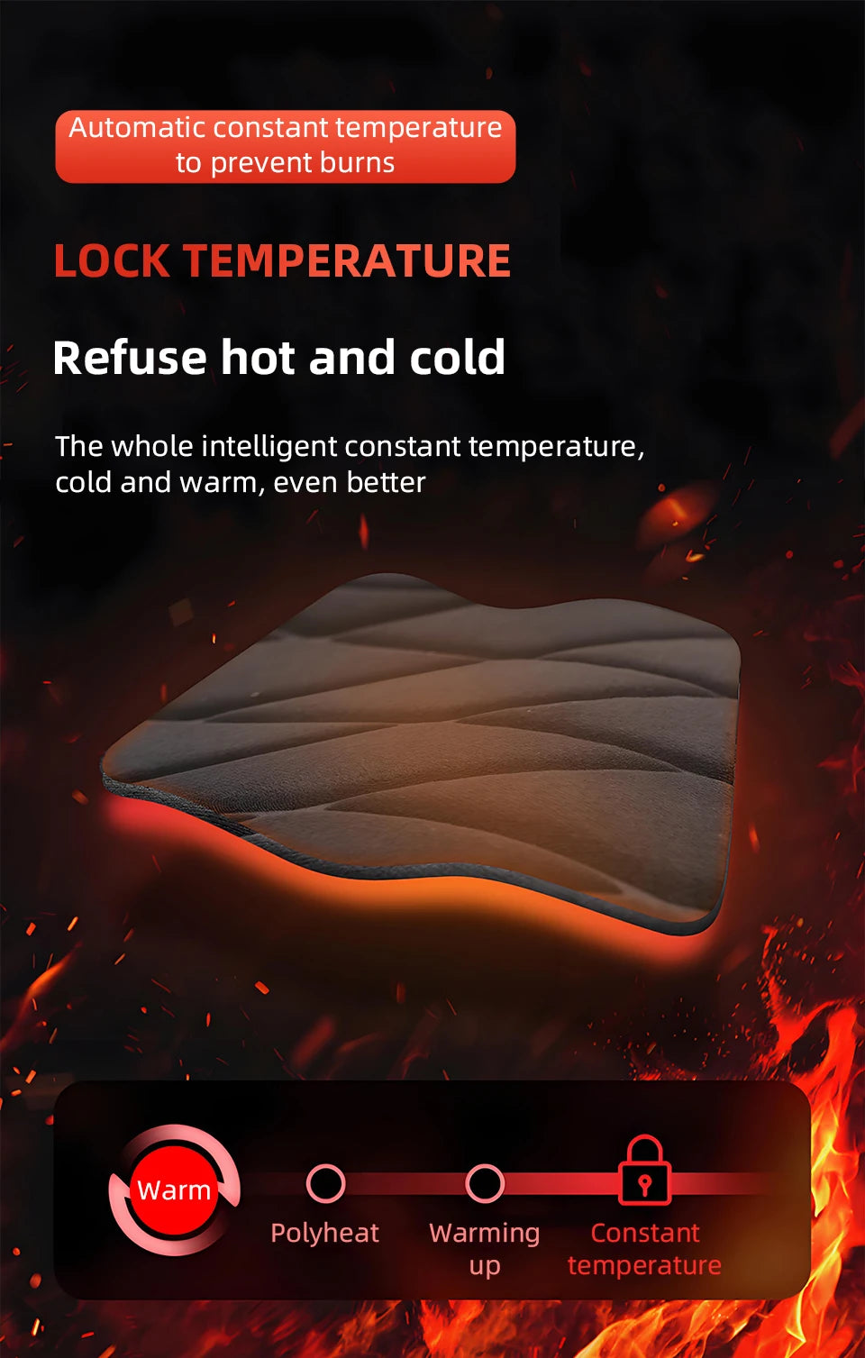 Yannice 12V Winter Heating Car Seat Cushion Fast Heated Household Cushion Keep Warm Car Seat Cover Universal Heated Seat Cushion
