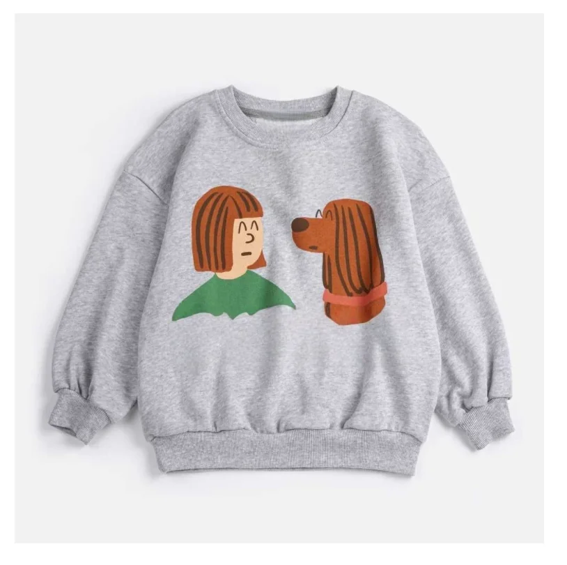 Kids' Sweatshirts 2026 Spring New Arrivals Cartoon Fashion Oversized Boys' Girls' Hoodies Cotton Cute Children's Hooded Jackets