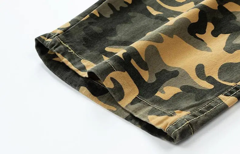 Summer Men Cotton Camouflage Shorts Man Bermuda Cargo Tactic Classic Shorts Men Multi Pocket Fashion Outwear Short Pants Trouser