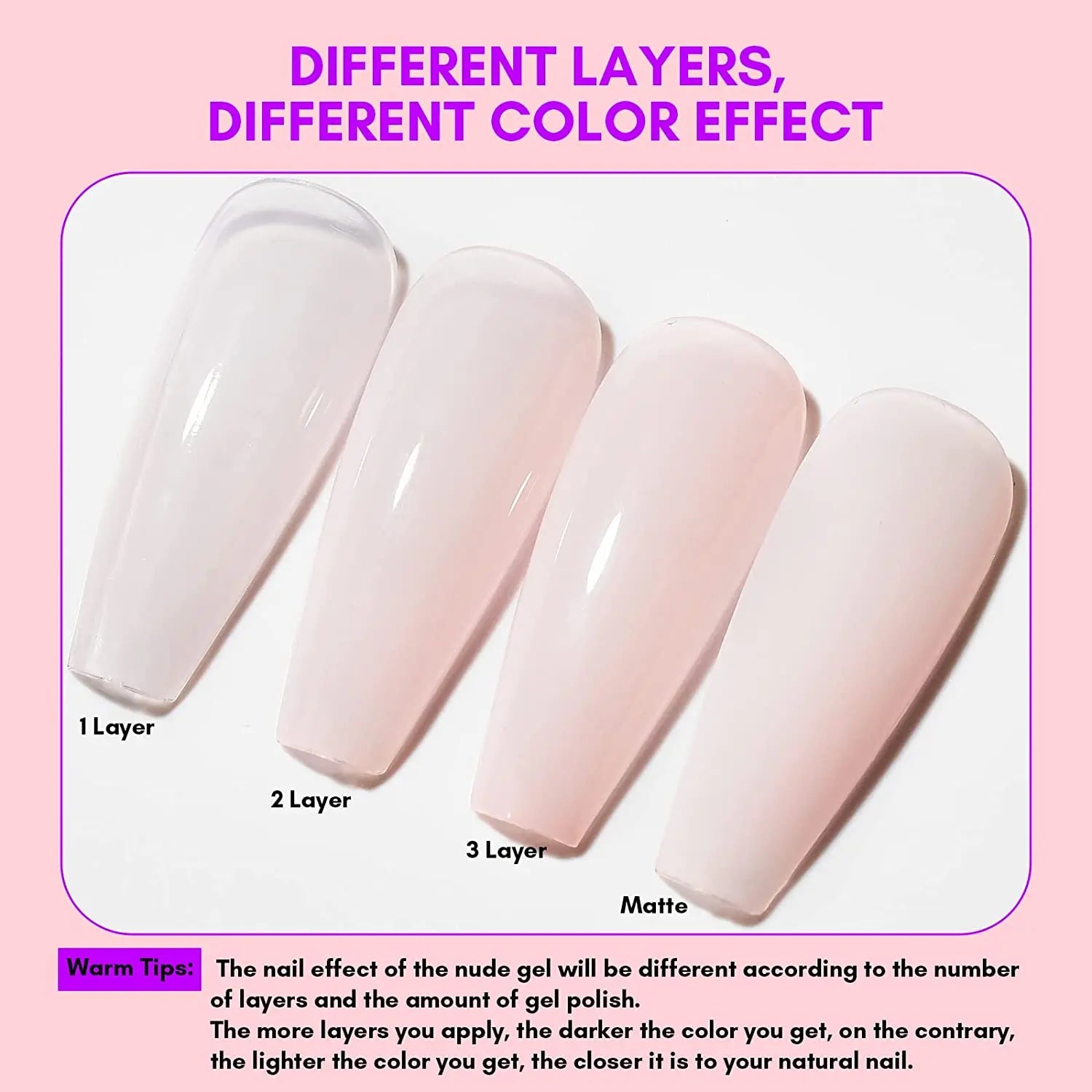Makartt Gel Nail Polish, Natural Nude Jelly Pink Milky White Red Glitter Gel Polish 6PCS Summer 8ML Soak Off UV LED Gel Polish
