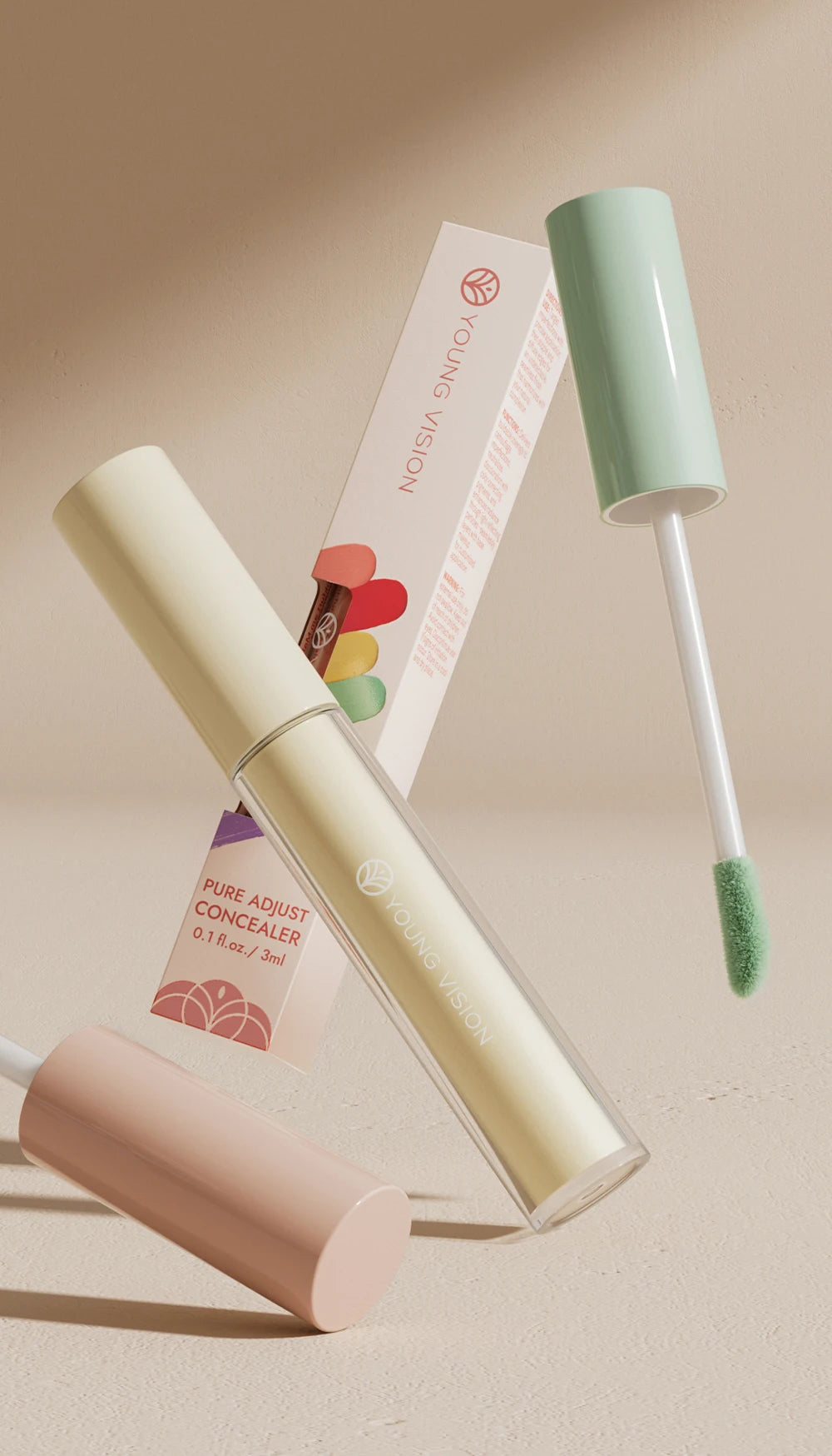 YOUNG VISION 6 Colors Hydrating Fresh Concealer Brightens Skin Tone and Covers Blemishes and Dark Eye Circles Concealer