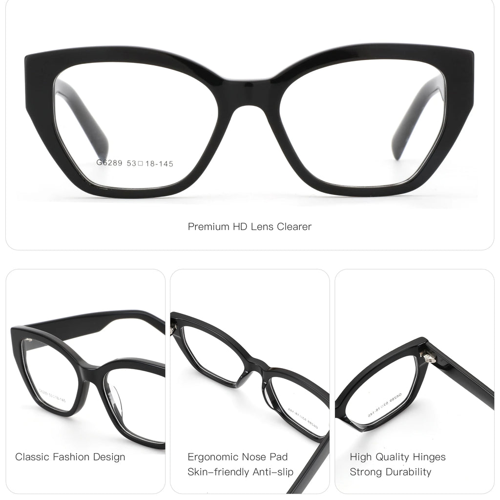 ZENOTTIC (S Size) New Arrivals Square Prescription Eyeglasses Handmade Acetate Butterfly Optical Glasses for Women