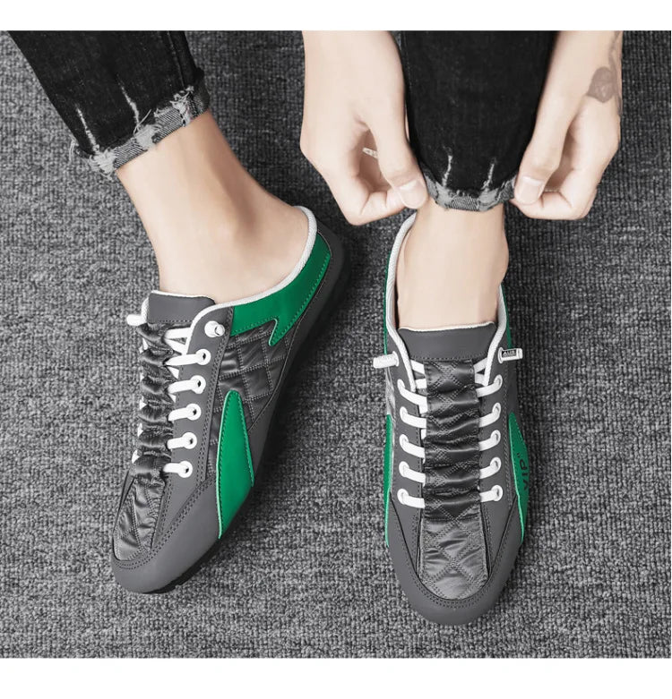 Half Slippers for Men Trendy Men's Flat Bottom Casual Shoes Soft Sole Support Shoes Men's Sneakers Zapatos De Hombre 2024