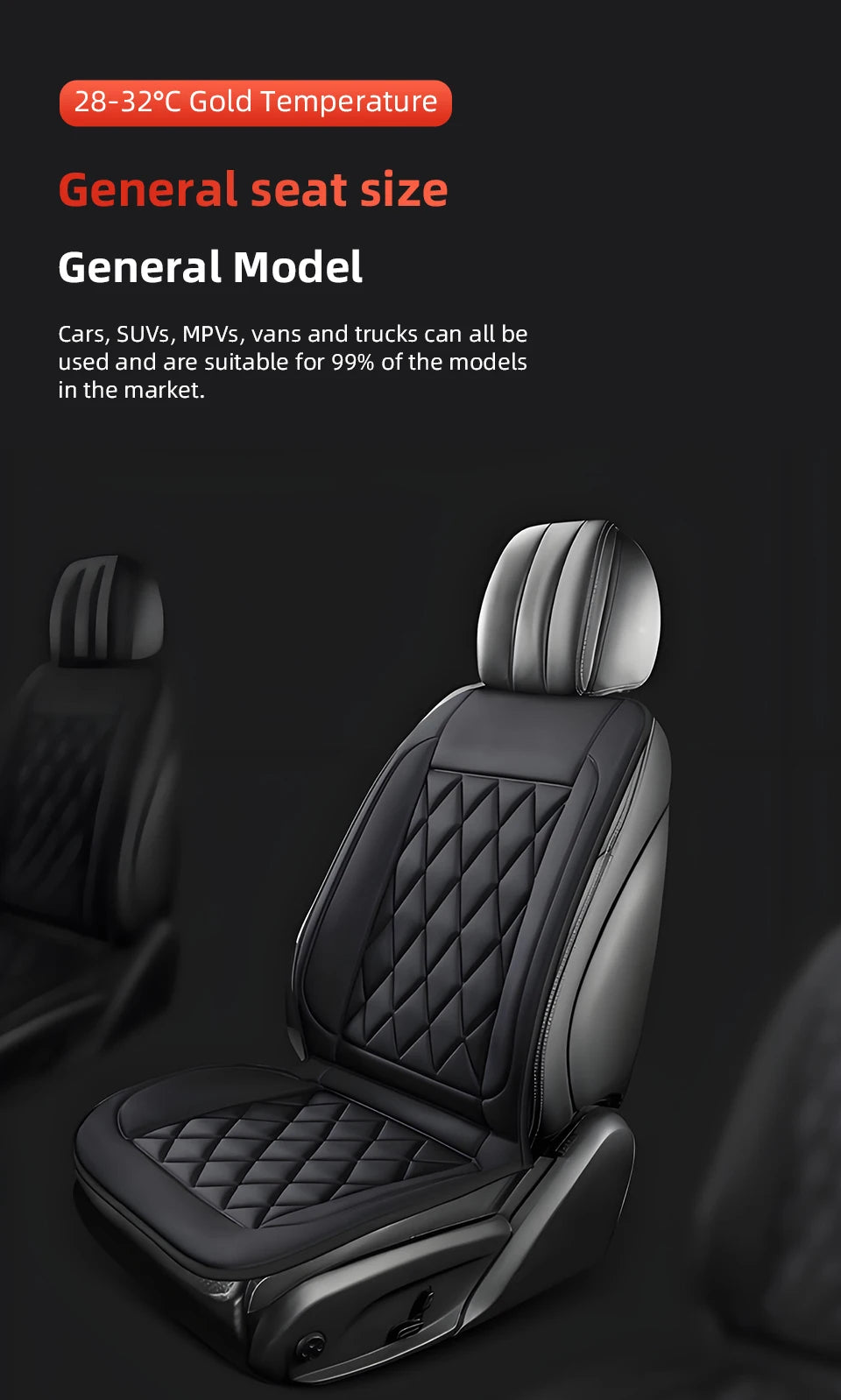 Yannice 12V Winter Heating Car Seat Cushion Fast Heated Household Cushion Keep Warm Car Seat Cover Universal Heated Seat Cushion
