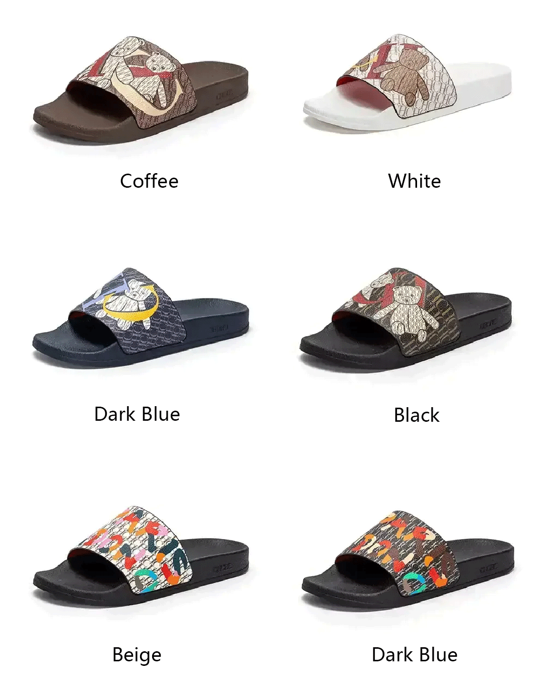 CH Women's Slippers Trendy Style Letter Print Design High Quality Beach Slippers Can Be Worn Out Premium Fashion Women's Casual