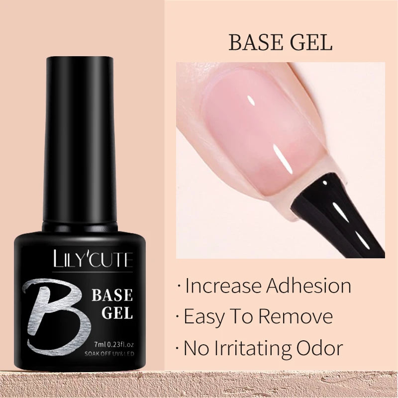 LILYCUTE 7ML Black White Color Gel Nail Polish Summer Colorful Gel Nail Art Semi Permanent UV Gel Soak Off UV LED Gel Varnishes