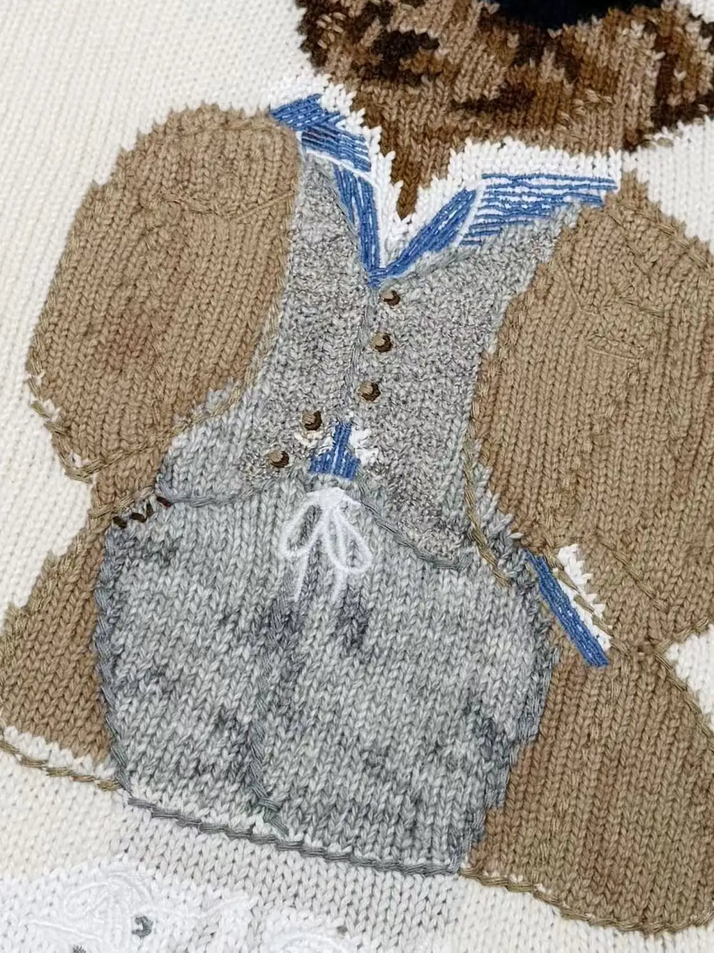 2025 New Autumn/Winter Women's Sweater High Quality Fashion Exquisite Cartoon Jacket  RL Teddy Bear 90% Wool+10% Cashmere Hoodie