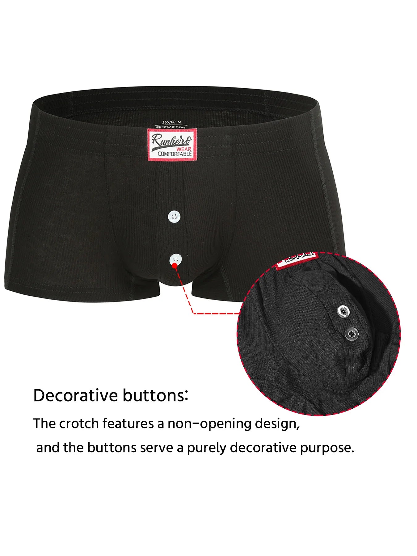 Mens Boxers Sexy Low-waist Underwear New Arrivals U Convex Pouch Button Underpants Boxershorts Male Panties Boxer