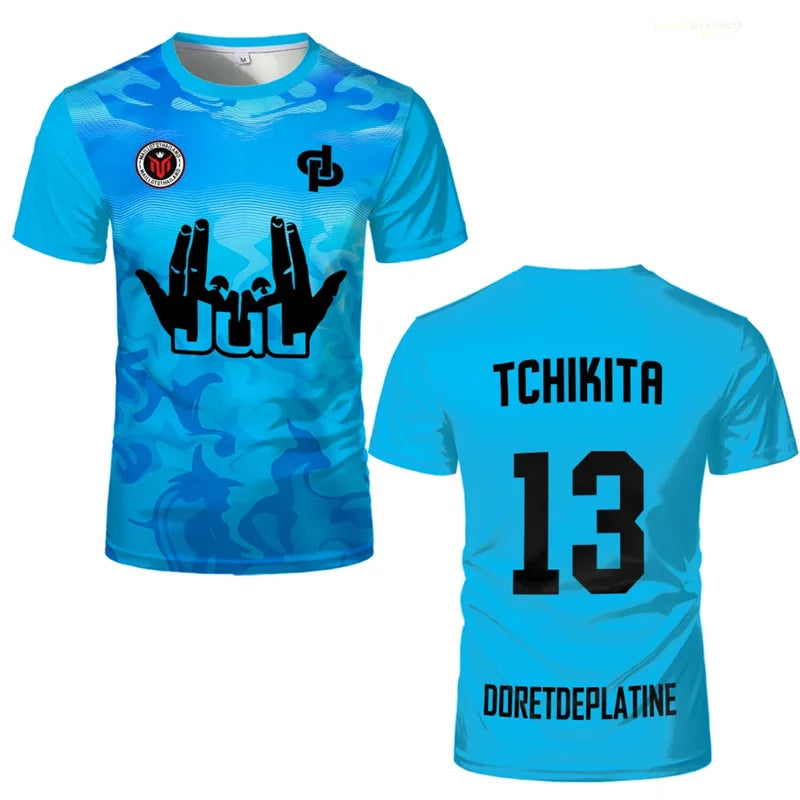 JUL Maillot TOTO Et Ninetta Jersey Men's And Women Trendy Rap Culture Print T-shirts Breathable Football Training Men's T-shirt