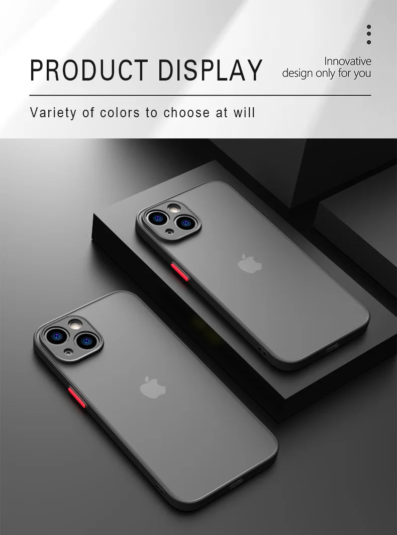 Luxury Plating Matte Transparent Magnetic Wireless Charge Case For iPhone 13/14/15/16/17 Pro Max Air Plus Shockproof Clear Cover