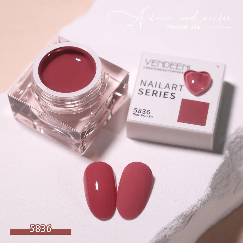 Vendeeni 58 Colors Japanese-style Pure Color Gel Nail Polish Summer Colorful UV LED Soak Off Gel Varnish Nail Art Gel Lacquer