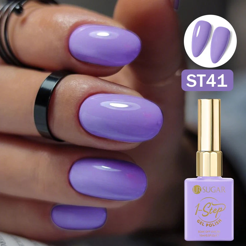 UR SUGAR 15ml 1 Step Gel Polish  Nail Art Manicure 3 IN 1 Gel Soak Off LED UV Gel Nail Varnishes No Need base top gel
