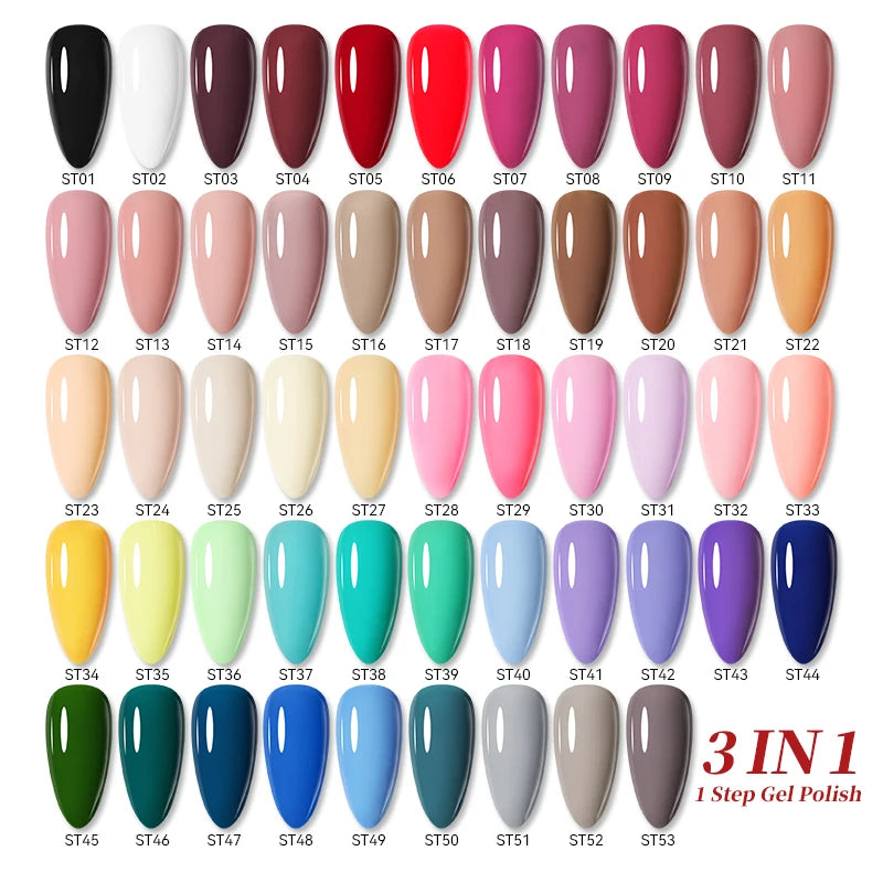 UR SUGAR 15ml 1 Step Gel Polish  Nail Art Manicure 3 IN 1 Gel Soak Off LED UV Gel Nail Varnishes No Need base top gel