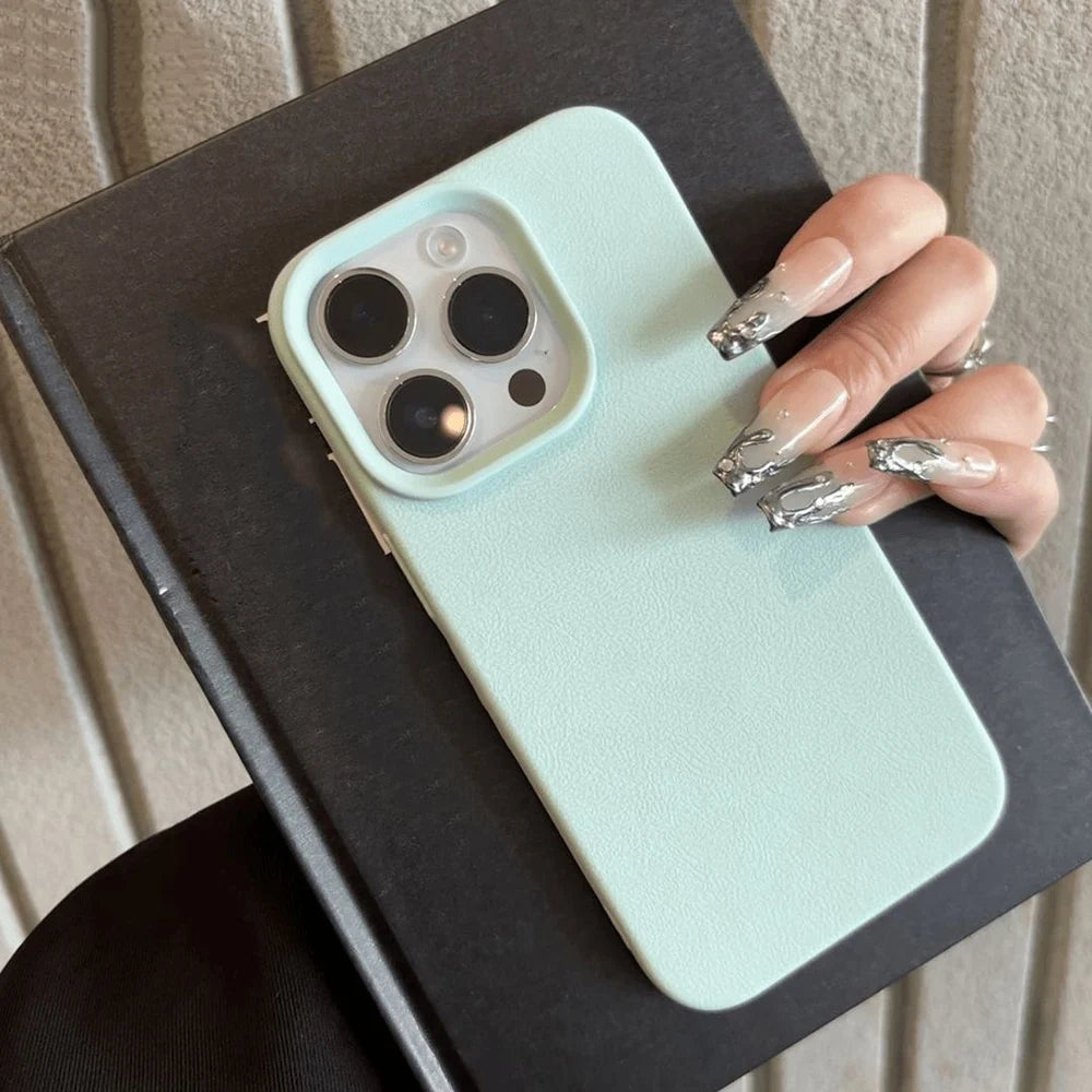 Leather TPU Phone Case For iPhone 17 Pro Max 16 13 11 15 14 Plus 12 17 Air 17Promax 16promax Shockproof Soft Funda Cover Coque