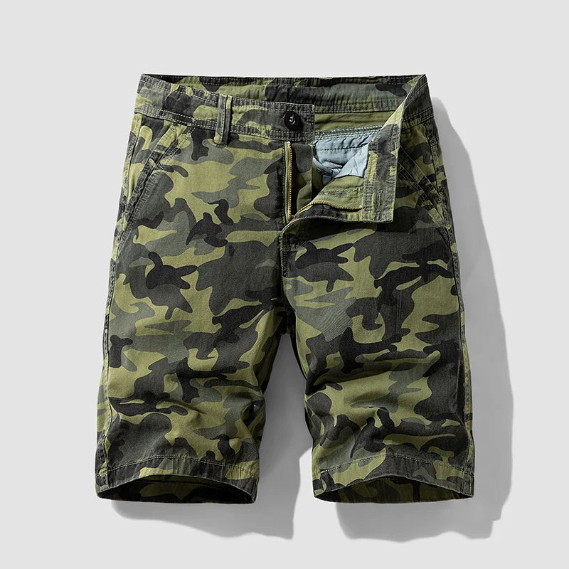 Summer Men Cotton Camouflage Shorts Man Bermuda Cargo Tactic Classic Shorts Men Multi Pocket Fashion Outwear Short Pants Trouser