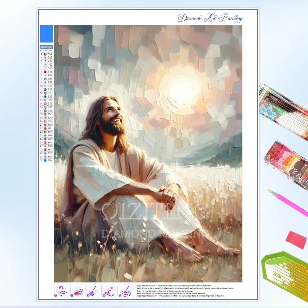 Jesus Christ Diamond Art Painting Christian Jesus Portrait Full Diamond Mosaic Embroidery DIY Home Decor Gift New Arrivals