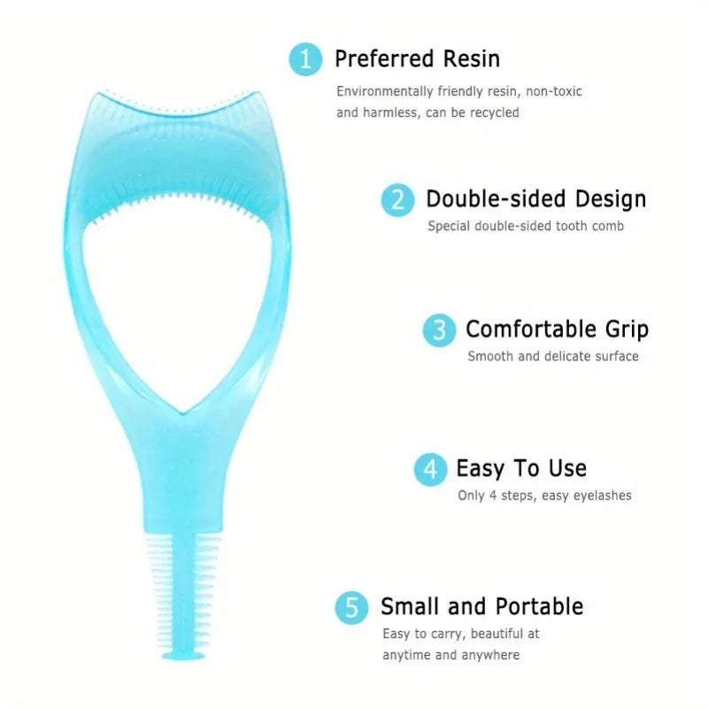3-in-1 Novelty Applicator Brush Mascara Guide - Multifunction Eyelash Styling, Curling, and Defining - Easy to Use