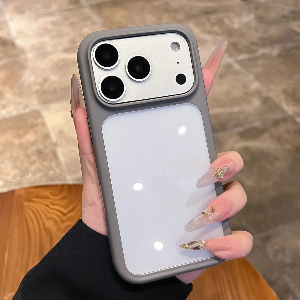 Intelligent Camera Touch Button Crystal Clear Phone Case for iPhone 17 Pro Max 16 Pro 17 Air Transparent Shockproof Cover Funda