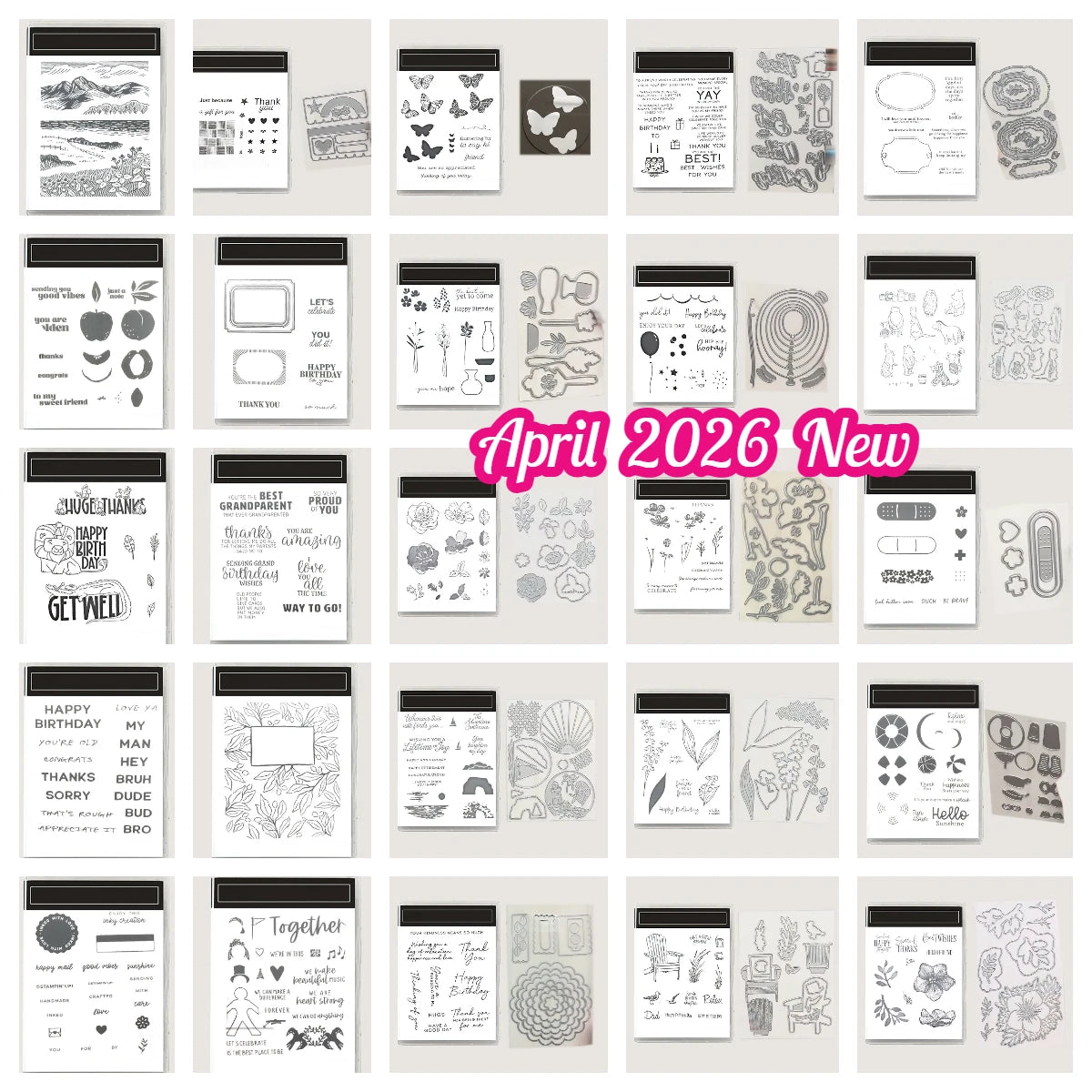 Opulent Oasis Boutique Blossoms Thanks Man Stamp Dies  DIY Greeting Scrapbook Molds Mother's Day Spring 2026 April New Arrivals