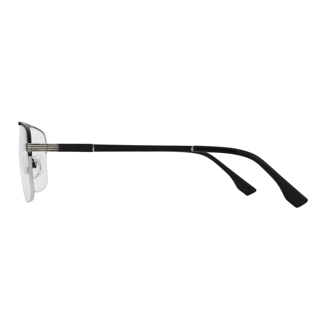 ZENOTTIC (XL Size) 2025 New Arrivals Half-frame Aviator Prescription Eyeglasses Anti Blue Ray Photochromic Optical Glasses