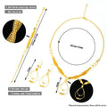 Dubai Fashion Waterdrop Jewelry Set 24k Gold Plated Arabic Exquisite Beads Necklace Bracelet Earrings Oman Bridal Jewelrys
