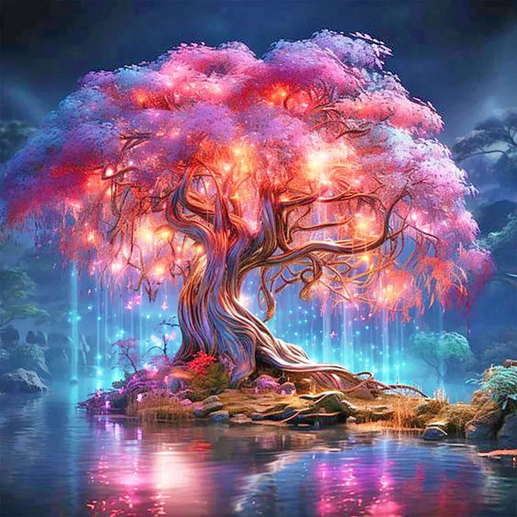 Frameless, Full Diamond Painting Tree New Arrivals 2024 Diamond Mosaic Landscape Rhinestone Pictures Craft Kit