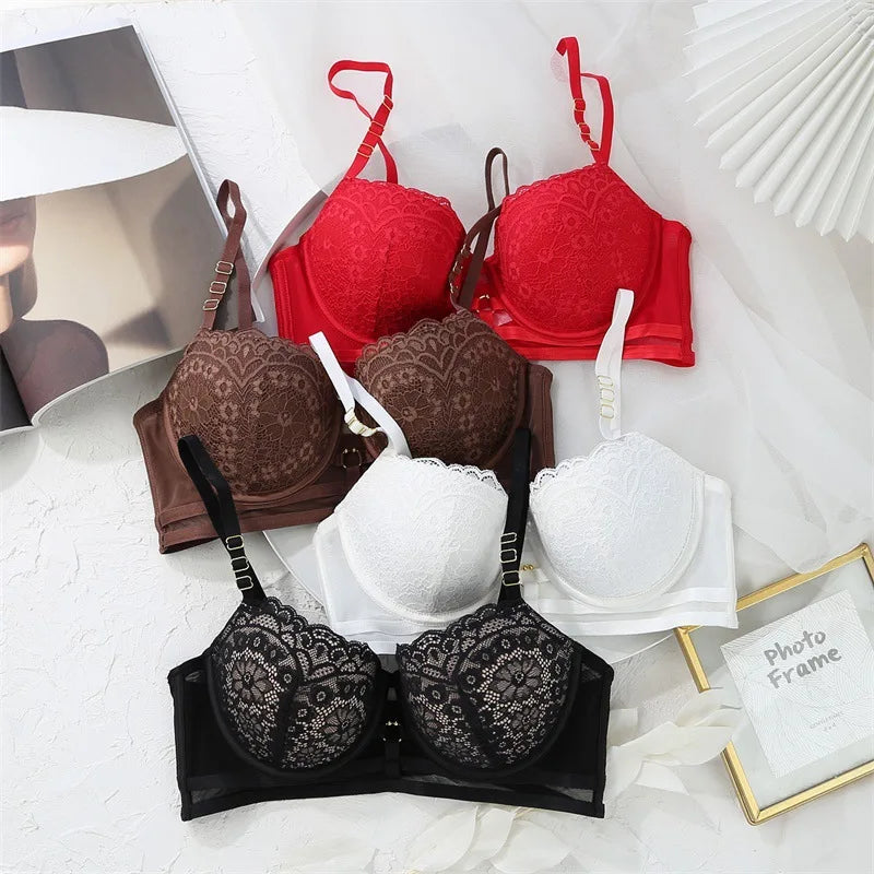 French Sexy Lingerie Underwear Lace Push Up Bra and Panties Set Beautiful High Quality Women Intimates New Arrivals