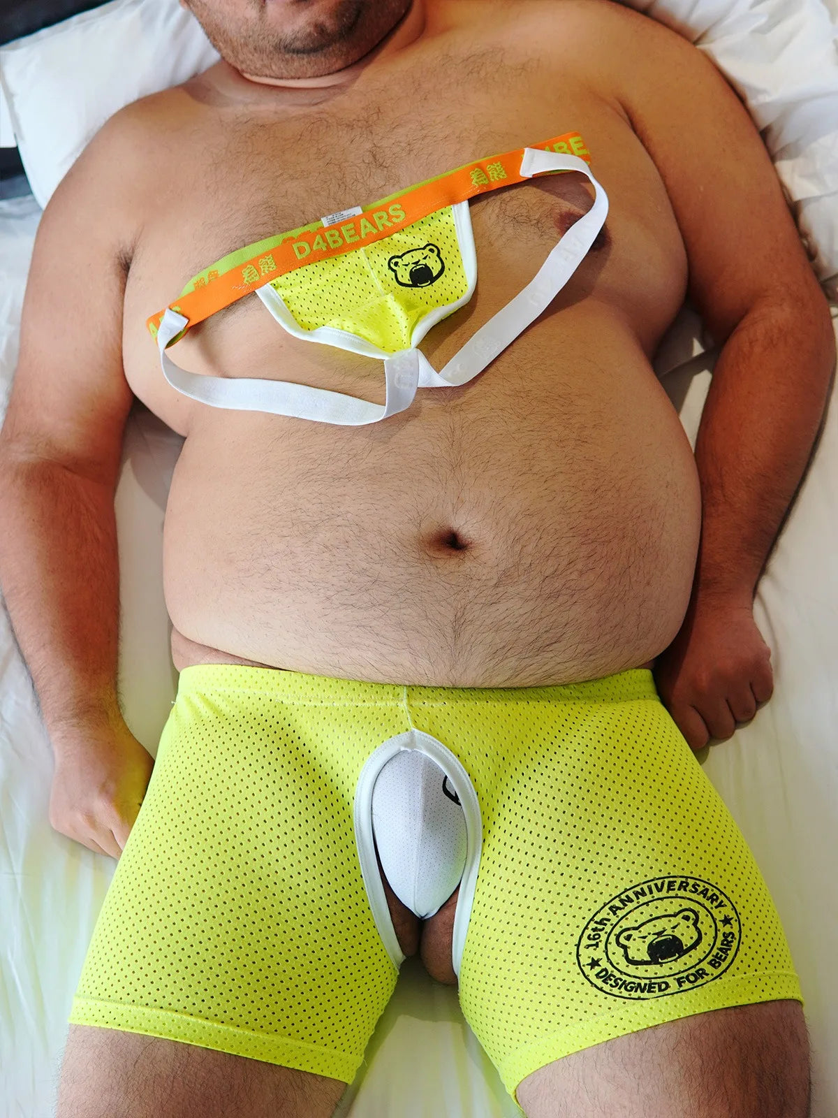 New Arrivals 1 Set 2 Pcs Bear Gay Proud Underwear, 1 Bear Claw Paw Expose Buttocks Crotch Boxer Shorts, 1 Sexy Jocks, M L XL XXL