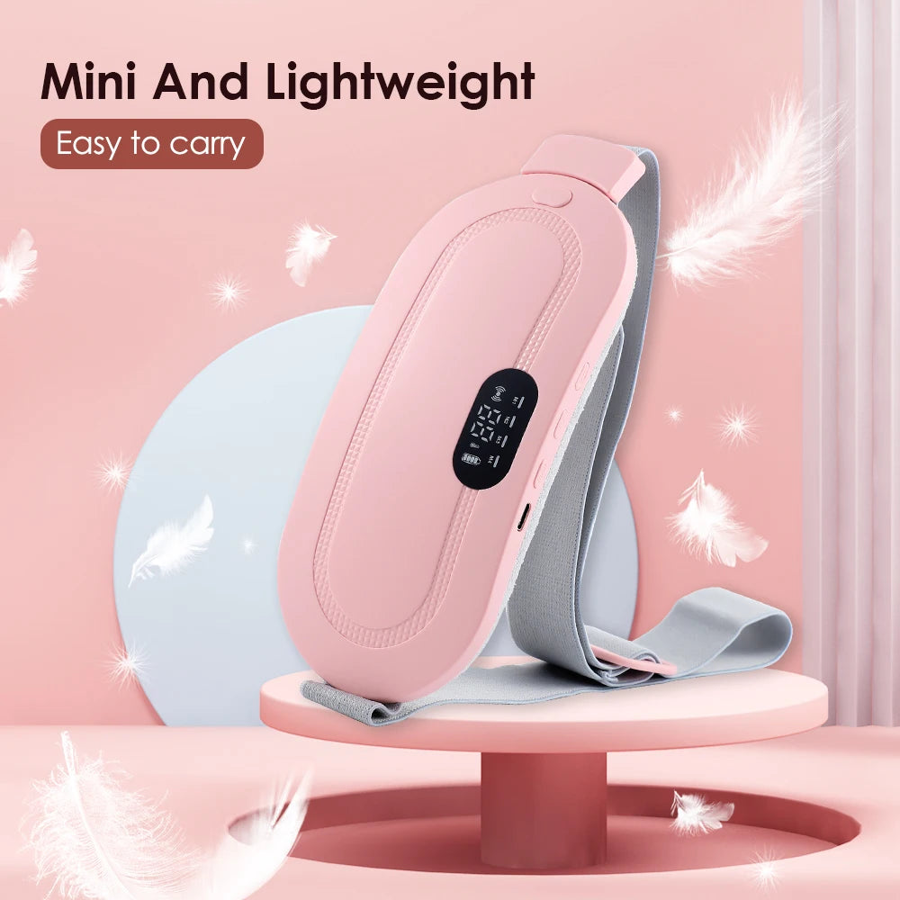 Women Menstrual Heating Pads Effective Hot Compress Period Relief Belt Rechargeable Heated Waist Massager Gifts for Female