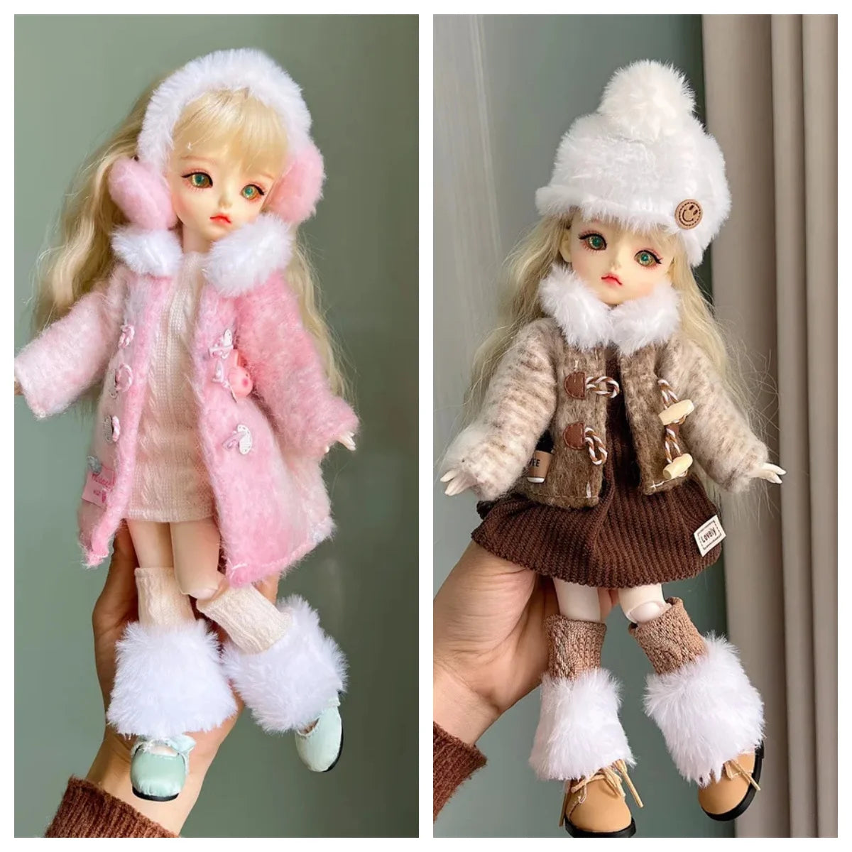 2025 New Winter Clothes 6 Points BJD Doll Dress Up Suit 30cm Doll Decorative Clothing Jacket Dress Only Clothing