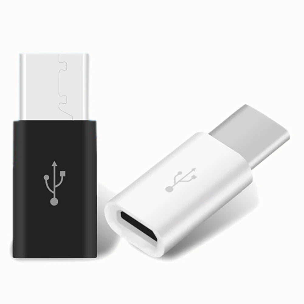 1PCS/5PCS Micro USB Female To Type C Male Adapter Mobile Phone Android Converter Micro-B To USB-C Data Cable Connector