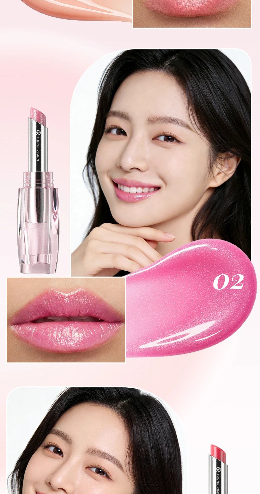 5 Colors Nourishing Light Lipstick Long Lasting Colors Easy to Apply Lip Moisturizing lip balm lip care