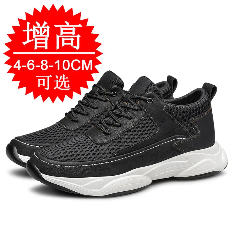 High Man Elevator Shoes Lift Sneakers Men Sports Height Increase Insole 8cm10cm Leisure Fashion Summer Sports Heightening Shoes