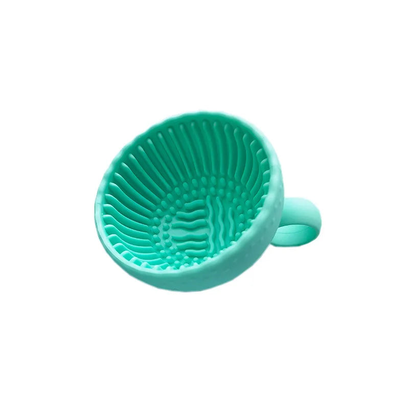 Silicone Makeup Brush Cleaner Bowl for Powder Puff Cosmetic Eyeshadow Makeup Brush Soft Silicone Folding Beauty Tools