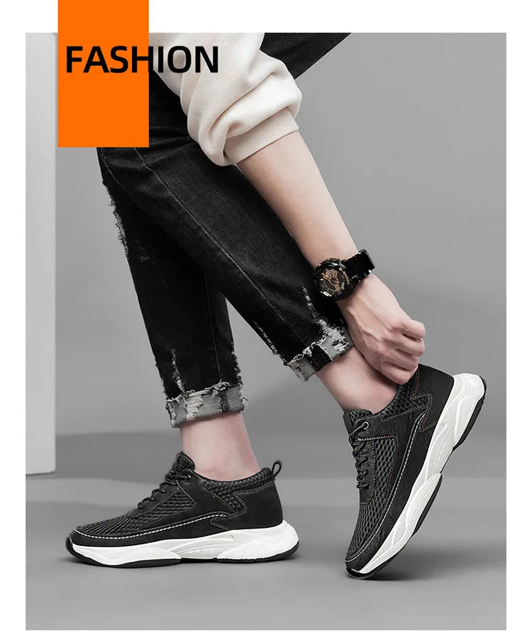 High Man Elevator Shoes Lift Sneakers Men Sports Height Increase Insole 8cm10cm Leisure Fashion Summer Sports Heightening Shoes