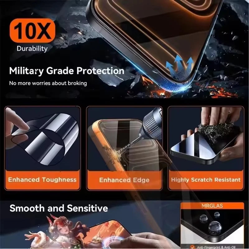 1-3PCS 8K HD Oleophobic Coating Easy Install Screen Protector For iPhone 17 Pro  17pro iPhone17pro Protective Tempered Glass