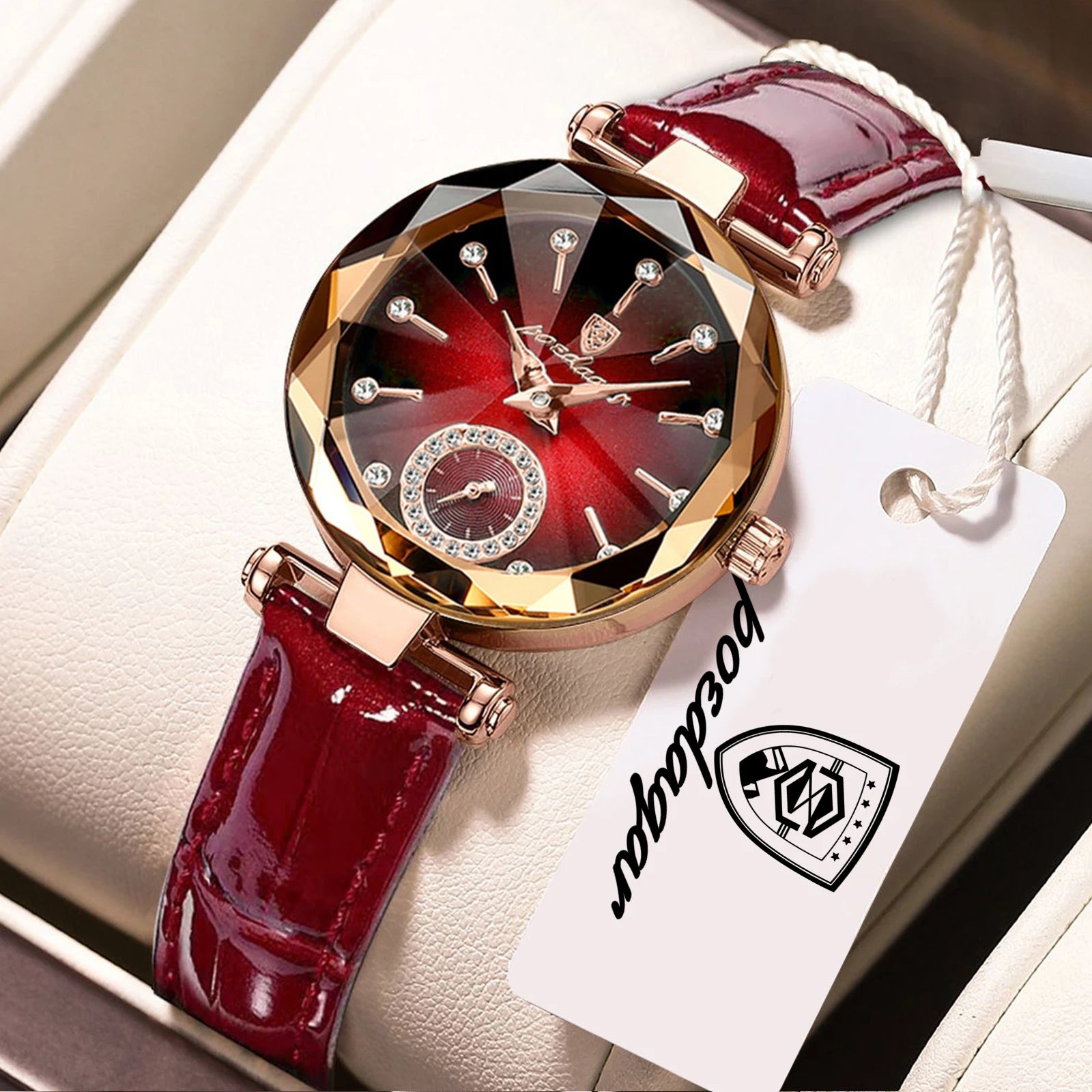 POEDAGAR Top Exquisite Elegant Watches For Women Waterproof Leather High Quality Original Woman's Watch Quartz Ladies Wristwatch